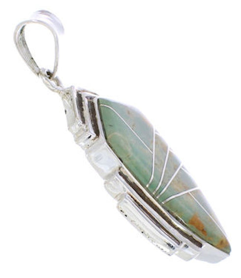 Sterling Silver And Turquoise Jewelry Slide Pendant EX29655